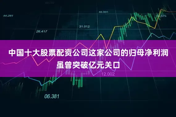 中国十大股票配资公司这家公司的归母净利润虽曾突破亿元关口