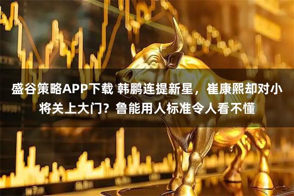 盛谷策略APP下载 韩鹏连提新星,崔康熙却对小将关上大门?鲁能用人标准令人看不懂